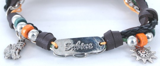 Namens-Armband, Sabine, 3 Stück 