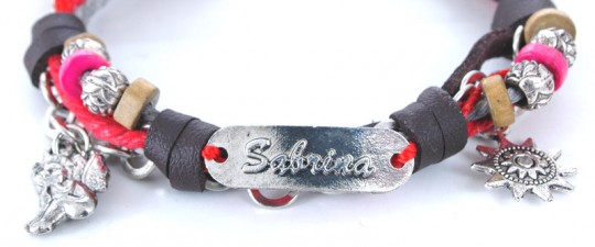Namens-Armband, Sabrina, 3 Stück 