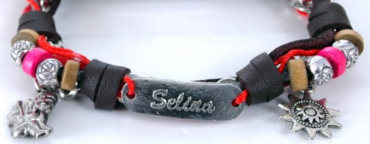 Namens-Armband, Selina, 3 Stück 
