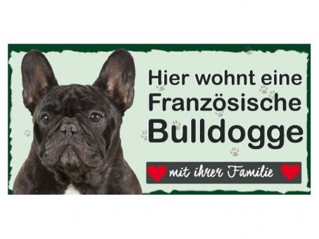 Magnet Tierschild Franz. Bulldoge 3 Stück 
