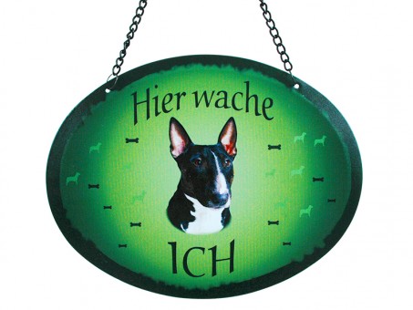 Outdoor Blech-Tierschild Miniature Bull Terrier VE: 3 Stück 