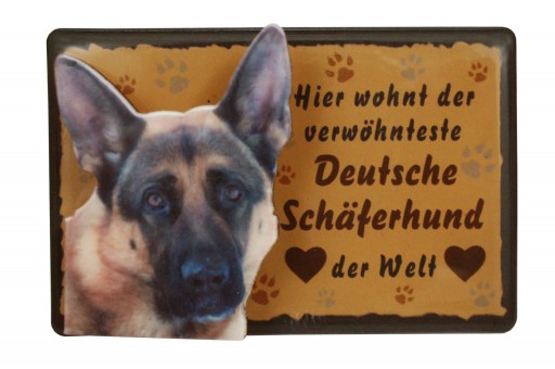 Tier Magnetzettelhalter Deutscher Schäferhund 4 Stk 