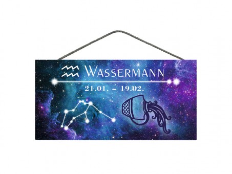 Spruchschild Sternzeichen Wassermann 3 Stk 